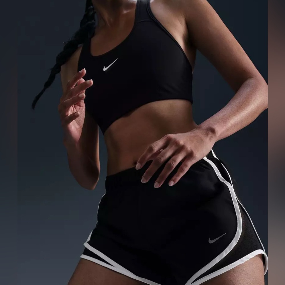 Nike Dri-Fit Brief Lined Mid Rise Running Shorts Black Size S  3” Inseam